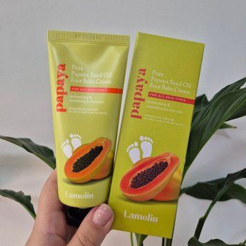 Крем-бальзам для ніг з насінням папаї Lamelin Pure Papaya Seed Oil Foot Balm Cream 13380 фото