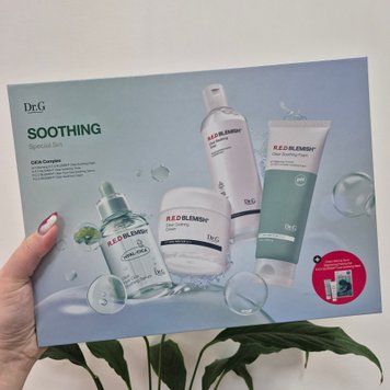 Успокаивающий набор полноразмерных и мини-средств с центеллой Dr.G Soothing Special Set 12962 фото
