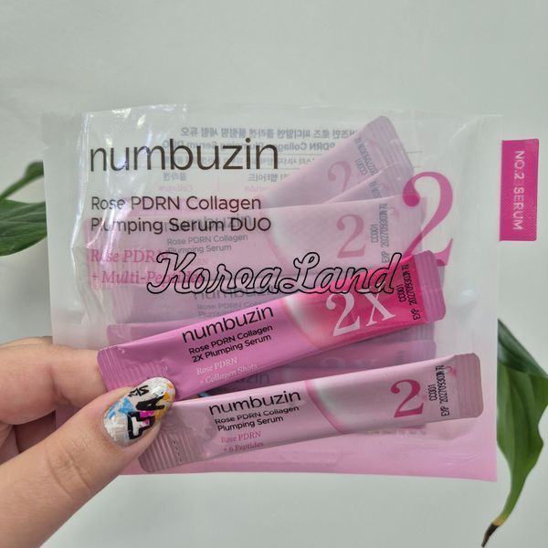 Сироватка з подвійним колагеном для об'єму та сяйва шкіри Numbuz:n 2 Rose PDRN Collagen 2X Plumping Serum 12675 фото