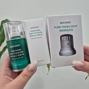 Сыворотка для сужения пор с микроиглами и экзосомами Meditherapy Porethera Shot Exosome Spicule Serum + Pore-thera Shot Minimizer 12598 фото