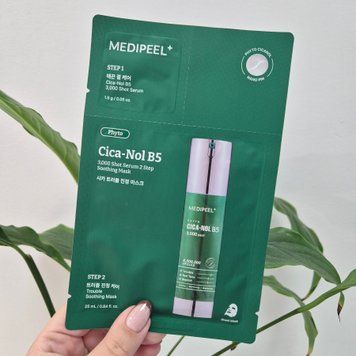 Двухступенчатый набор для лица с центеллой и микроиглами Medi-Peel Phyto Cica-nol B5 3000 Shot Serum 2 Step Mask 12848 фото