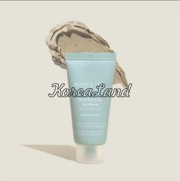 Успокаивающая глиняная маска для лица Mary & May Cica Tea Tree Soothing Wash Off Pack 11337 фото
