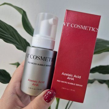 Бульбашкова сироватка з азелаїновою кислотою VT Azelaic Acid AHA Red Micro Bubble Serum 13309 фото