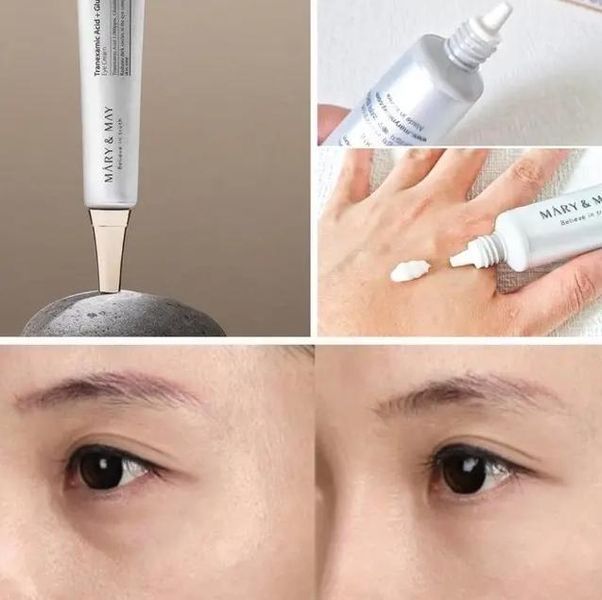 Освітлюючий крем для шкіри навколо очей Mary & May Tranexamic Acid+Glutathion Eye Cream  14202606/1 фото