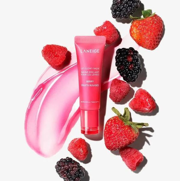 Бальзам-блеск для губ с ароматом ягод Laneige Lip Glowy Balm #Berry 12473 фото