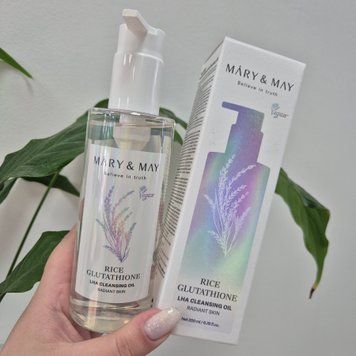 Легкое гидрофильное масло с эксфолиантным действием Mary&May Rice Glutathione LHA Cleansing Oil 12565 фото