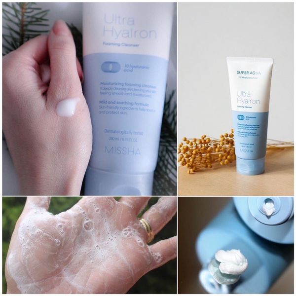 Зволожуюча пінка для вмивання Missha Super Aqua Ultra Hyalron Foaming Cleanser 200ml 202612 фото