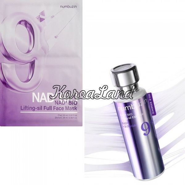 Набір для обличчя з ліфтинг ефектом (есенція + маска) Numbuzin No.9 NAD Bio Lifting Essence 50 ml + Bio Lifting-sil Full Face Mask 12971 фото