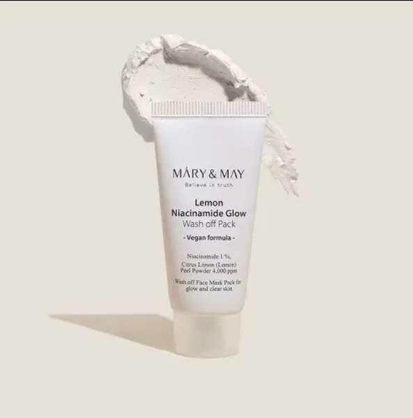 Глиняная маска для выравнивания тона Mary & May Lemon Niacinamide Glow Wash Off Pack 11337/1 фото