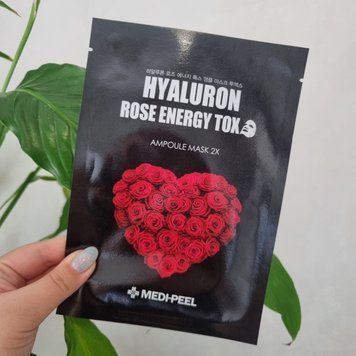 Тканевая маска детокс с экстрактом розы Medi-Peel Hyaluron 100 Rose Energy Tox Mask 11341 фото