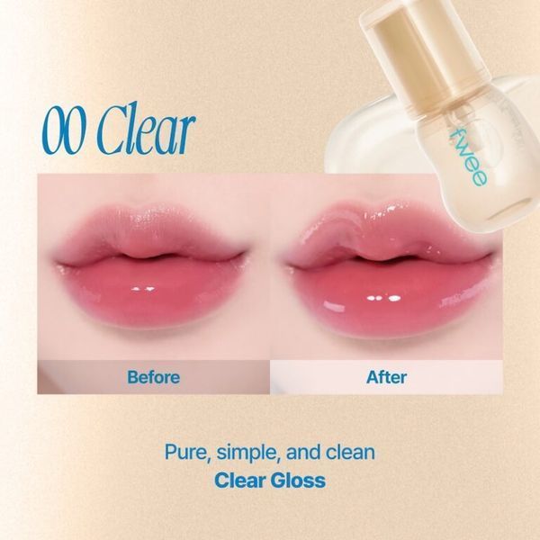 Глянцевый блеск для губ FWEE 3D Changing Gloss #00 Clear 13229 фото