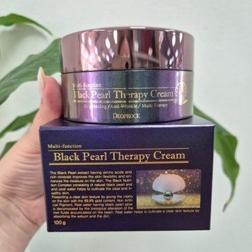 Антивіковий крем-гель із чорними перлинами Deoproce Black Pearl Therapy Cream 12569 фото