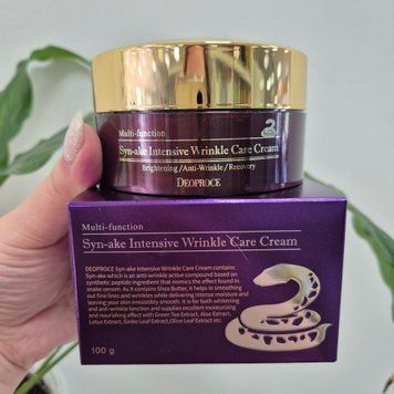 Ліфтинг-крем з пептидом зміїної отрути Deoproce Syn-ake Intensive Wrinkle Care Cream 12570 фото