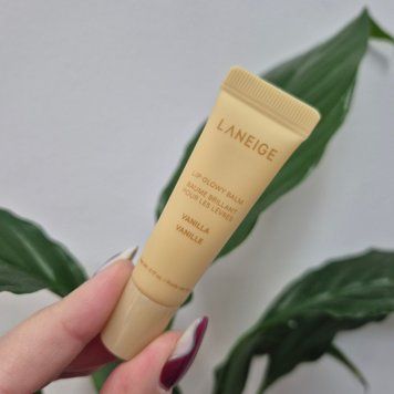 Бальзам-блеск для губ с ароматом ванили Laneige Lip Glowy Balm #Vanilla 12977 фото