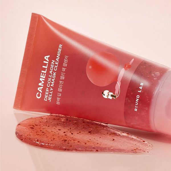 Очищающая гель-маска с коллагеном и камелией Round Lab Camelia Deep Collagen Jelly Mask Cleanser 12944 фото