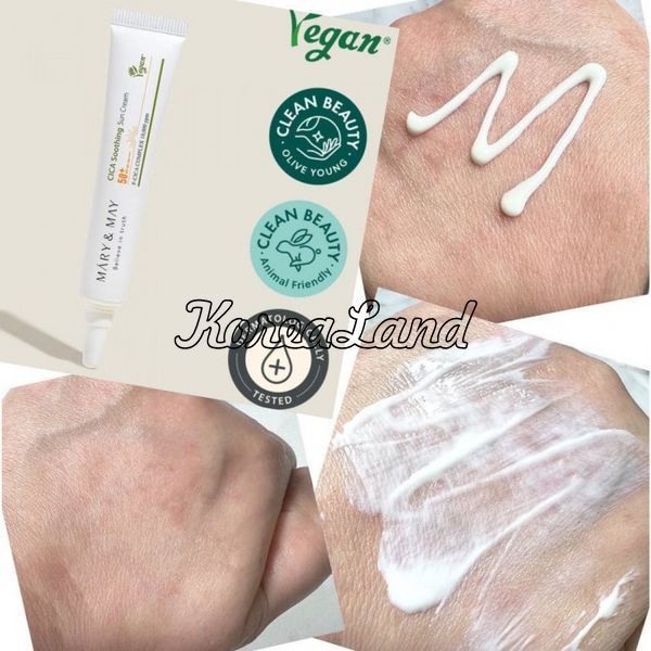 Легкий сонцезахисний крем Mary & May Cica Soothing Sun Cream SPF50+ PA++++ 12202609 фото