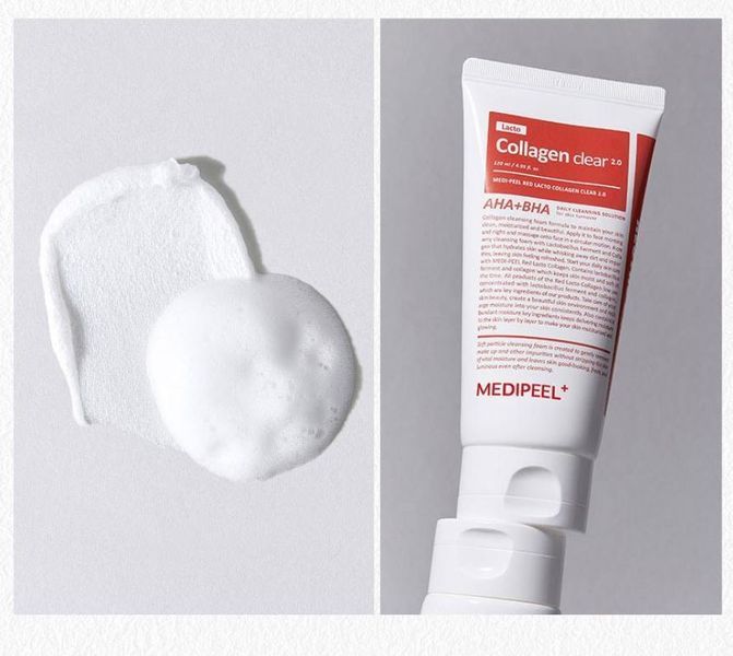 Пінка для вмивання з лактобактеріями і колагеном Medi-Peel Lacto Collagen Clear Foam Cleanser 2.0 13110 фото