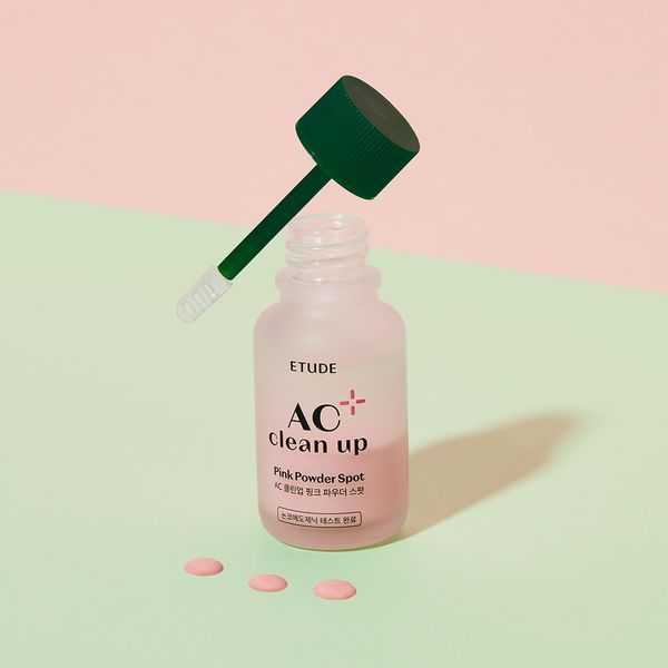 Двухфазная сыворотка для точечного применения при высыпаниях Etude AC Clean Up Pink Powder Spot 12065 фото