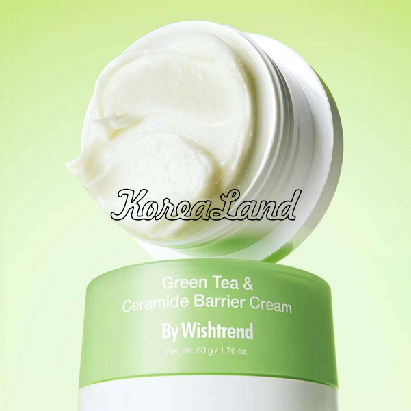 Відновлюючий крем з зеленим чаєм і керамідами By Wishtrend Green Tea&Ceramide Barrier Cream 13067 фото