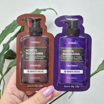Восстанавливающий набор тестеров для волос &laquo;Белый Мускус&raquo; KUNDAL Honey & Macadamia Shampoo & Treatment White Musk 12832 фото