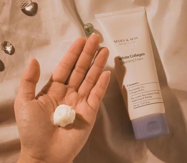 Пінка для вмивання з колагеном і ніацинамідом Mary&May White Collagen Cleansing Foam  11526 фото