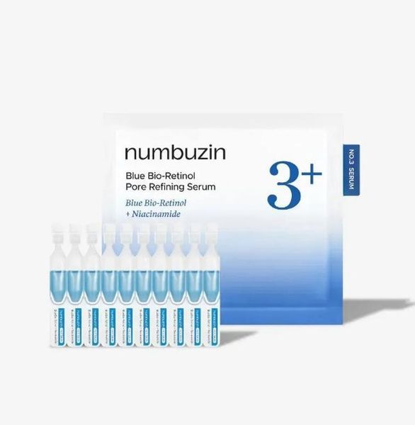 Набір сироваток для звуження пор Numbuz:n No.3 Blue Bio-Retinol Pore Refining Serum 12874 фото