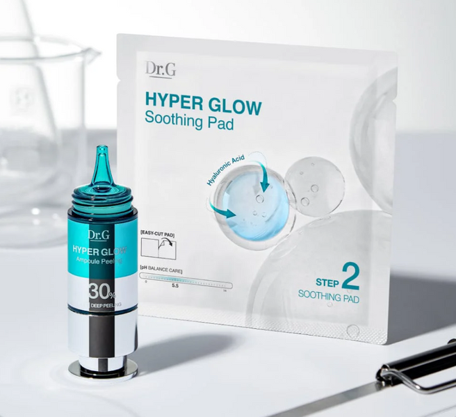 Профессиональная двухэтапная программа домашнего пилинга Dr.G Hyper Glow 30% Ampoule Peeling 2-Step Program 13070 фото