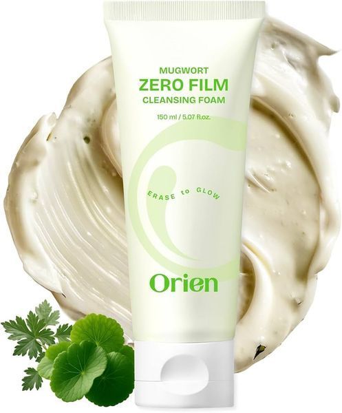Пінка для вмивання з полином і кислотами Orien Mugwort Zero Film Cleansing Foam 13375 фото