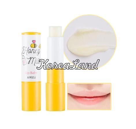 Бальзам для губ на основе медового экстракта и молочных протеинов A'pieu Honey & Milk Lip Balm 1322/1 фото