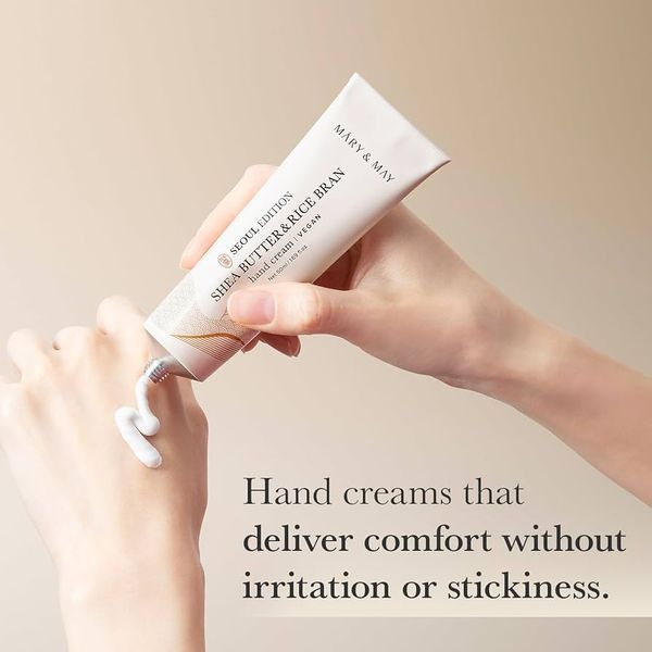 Поживний крем для рук з олією ши та рисовими висівками Mary&May Shea Butter & Rice Bran Hand Cream 12758 фото