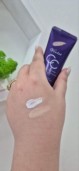 СС-крем з екстрактом чорниці і колагеном Deoproce Violet CC Cream SPF50+ PA+++ #13 Light Beige 12070 фото
