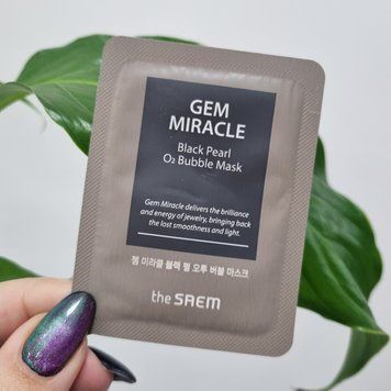 Кислородная пузырьковая маска с черным жемчугом The Saem Gem Miracle Black Pearl O2 Bubble Mask 12214 фото